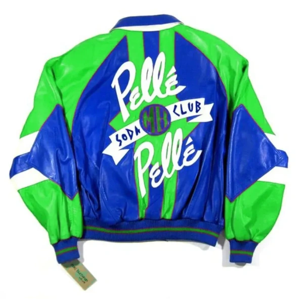 Pelle Pelle Green And Blue Soda Club Jacket | MB Jacket