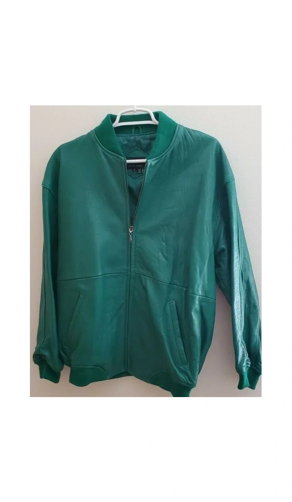 Pelle Pelle Bomber Leather Green Jacket