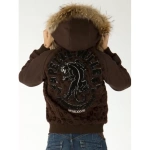 Pelle Pelle Dark Brown Cheetah Print Wool Jacket