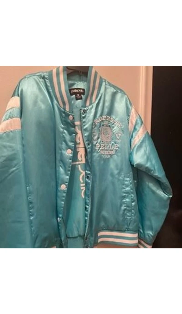 Pelle Pelle Blue Boxing Varsity Polyester Jacket