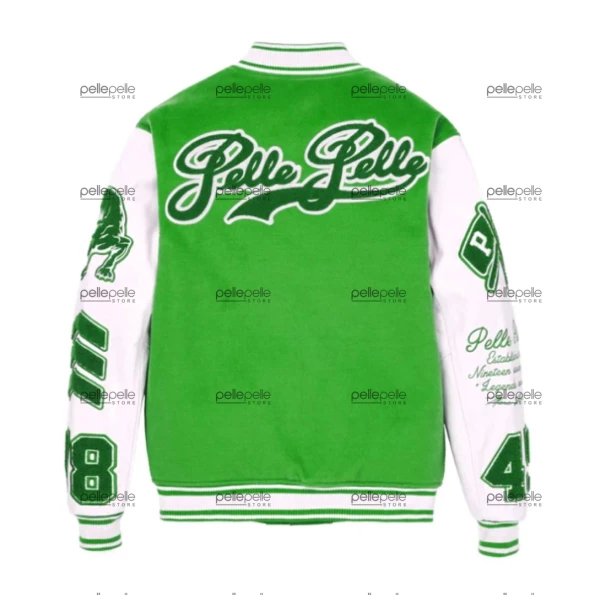 Pelle Pelle Green MB Varsity Wool Jacket | World Famous