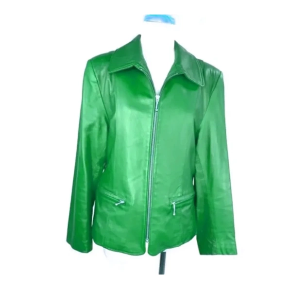 Pelle Pelle Green Karpeta Leather Jacket | Women Jacket