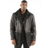 Pelle Pelle Black Men Leather Long Coat