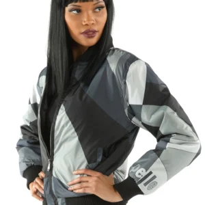 Pelle Pelle Women Grey Abstract Wool Jacket