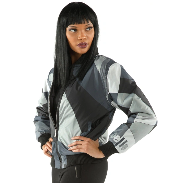 Pelle Pelle Women Grey Abstract Wool Jacket