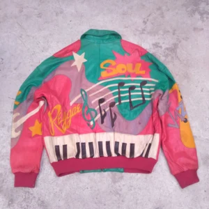 Pelle Pelle Pink And Green MB Leather Jacket