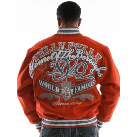 Pelle Pelle Orange NYC Varsity Wool Jacket