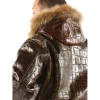 Pelle Pelle Dark Brown Croc Leather Jacket