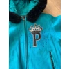 Pelle Pelle Blue Princess Fur Hood Wool Jacket