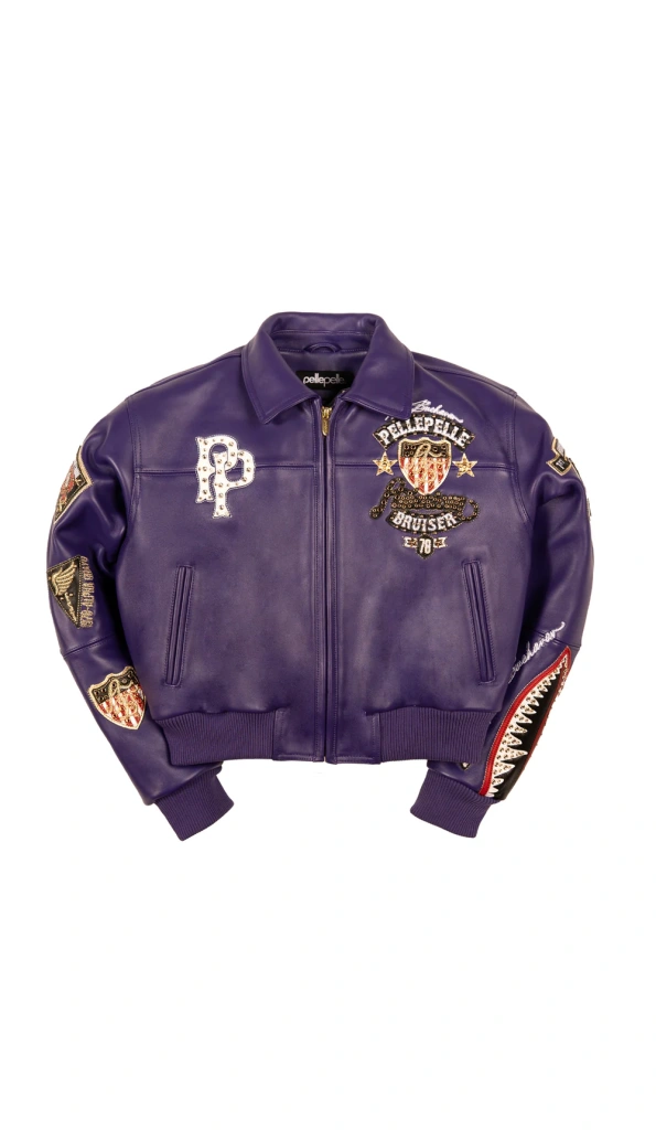 Pelle Pelle American Bruiser Womens Crop Purple Jacket